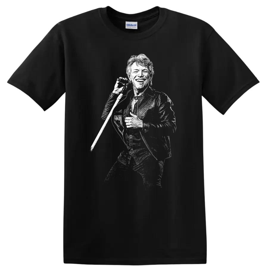Футболка Jon Bon Jovi Rock Legends Музыкальный Силуэт Концертный Фан-Топ