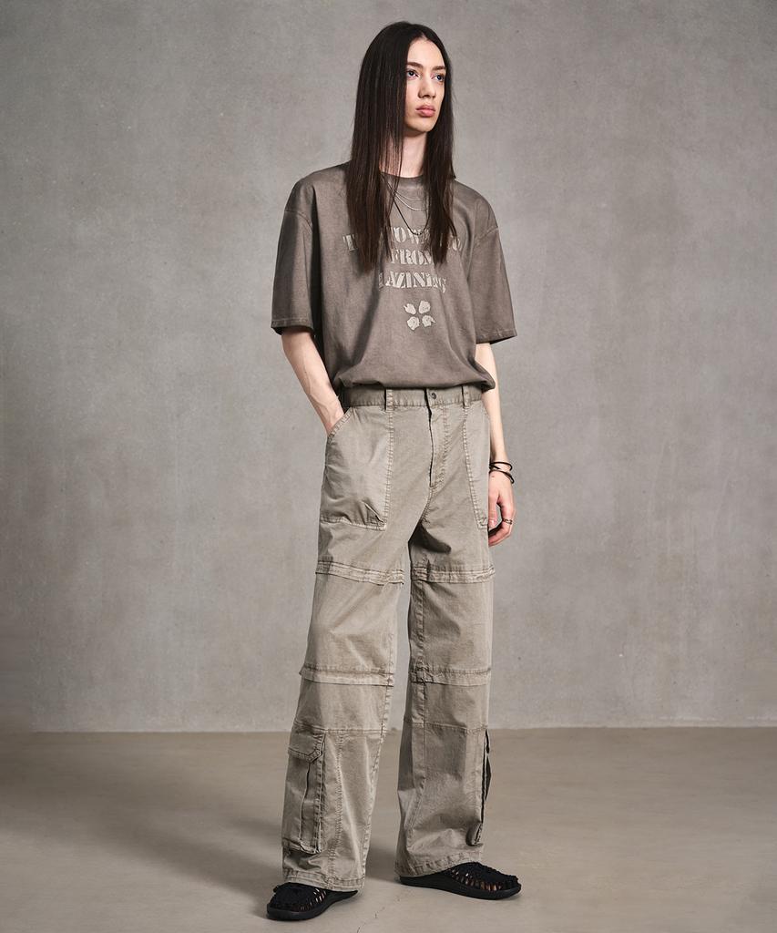 LMOOD Luna Половина футболки, окрашенная garment-dye, бежевая