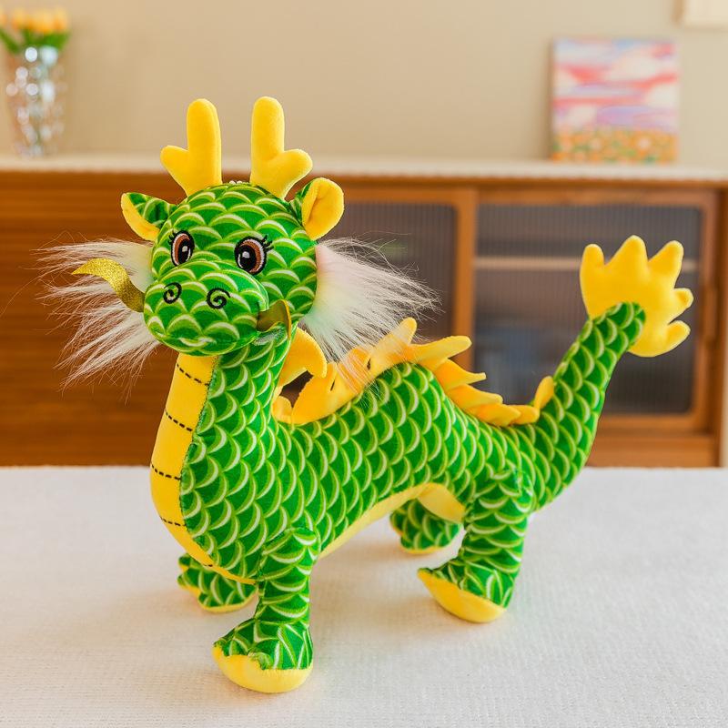 Новая Имитация Дракона Кукла Зодиакальный Дракон Плюшевая Игрушка Кукла Динозавр Креативный Дракон Новогодний Подарок Украшение Тряпичная Кукла