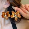 Серьги-подвески с цветами из смолы "Серебряная игла" - Нишевый дизайн в стиле Французского двора