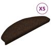 VidaXL Self-adhesive Stair Treads 5 Pcs Brown 65x21x4cm Needle-punched