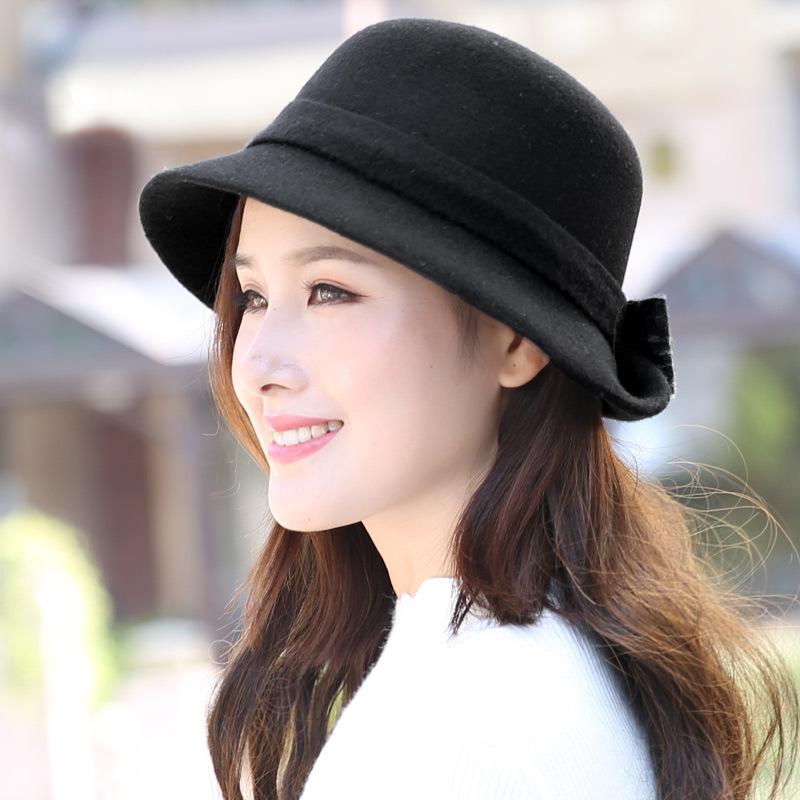 Корейская шерстяная шляпа для бассейна, женская осенне-зимняя шапка, теплая шерстяная шапка для женщин