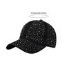 Travel Meeting Rhinestone Hat Outdoor Sports Travel Baseball Caps Women Girl Adjustable Head Size Baseball Cap
