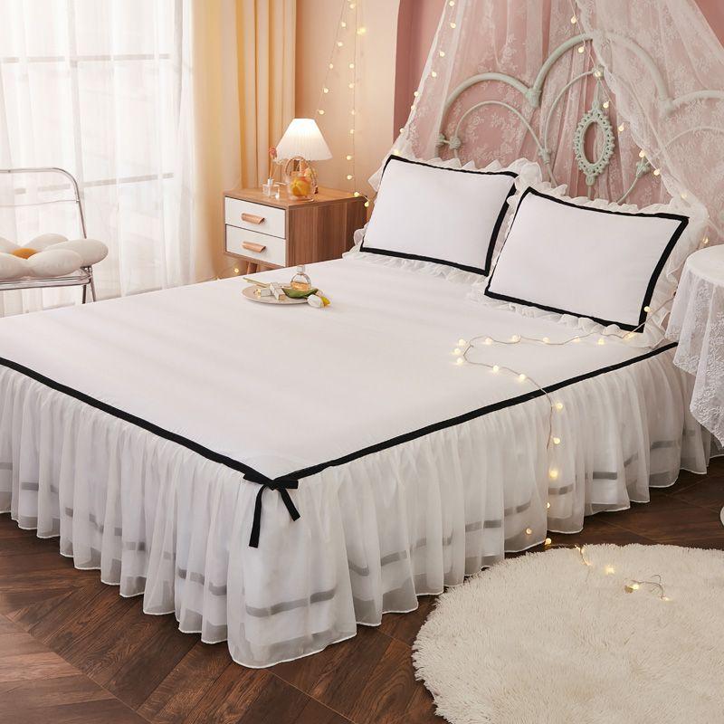 Платье-кровать, кружевной комплект, кружевная юбка, покрывало, домашний текстиль, однотонная юбка-кровать, покрывала для спальни, простыни, пылезащитный чехол, постельные принадлежности