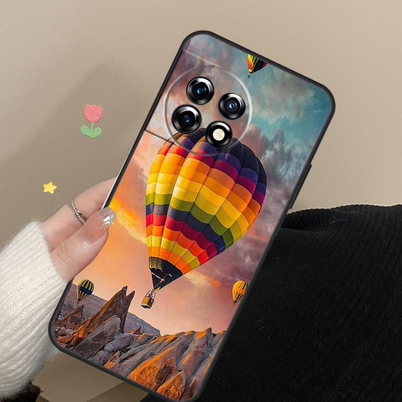 Hot Air Balloon Travel Mountain Cover For OnePlus 12 13 11 12R 13R 9 10 Pro 8T 9RT 10T 10R Nord CE 4 2 3 Lite N20 N30 Case
