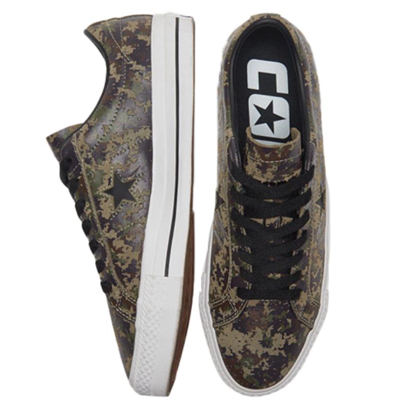 Converse One Star Pro Pro удобные и универсальные низкие кеды для мужчин и женщин в коричневом и зеленом цветах