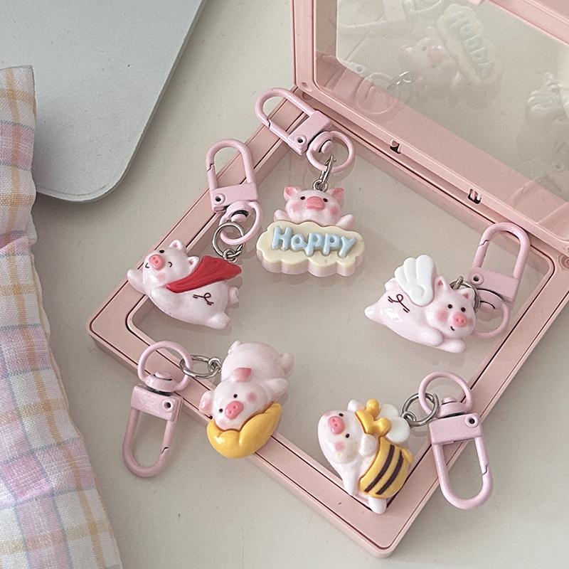 Мультяшная милая аниме свинья фигурка брелок кулон креативная кукла рюкзак украшения аксессуары милая свинья кулон подарки