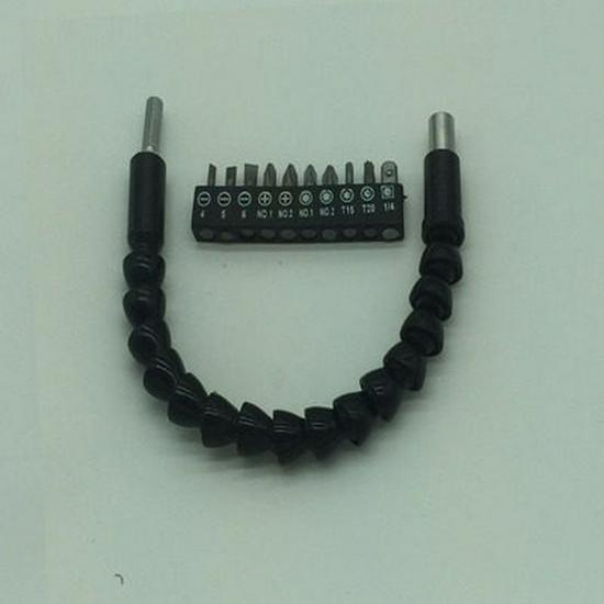 Universal Flexible Shaft Electric Screwdriver with Magnetic Double-Headed Cross Bits