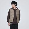 MUJI Down Vest Lightweight Down Collarless Vest AD0U7A3A Grayish Brown M (Antistatic Lining) Men's Men's