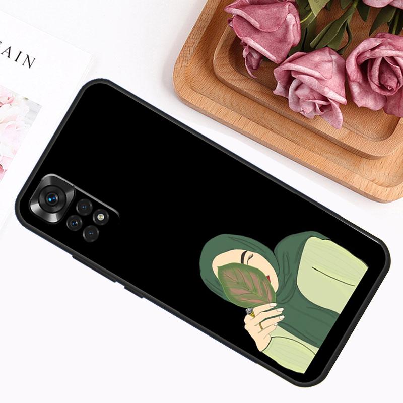 Мусульманский арабский Хиджаб Девочка Чехол Для Xiaomi Redmi Note 14 13 12 11 9 10 Pro 9S 10S 11S 12S Redmi 14C 13C 12C 10C Обложка