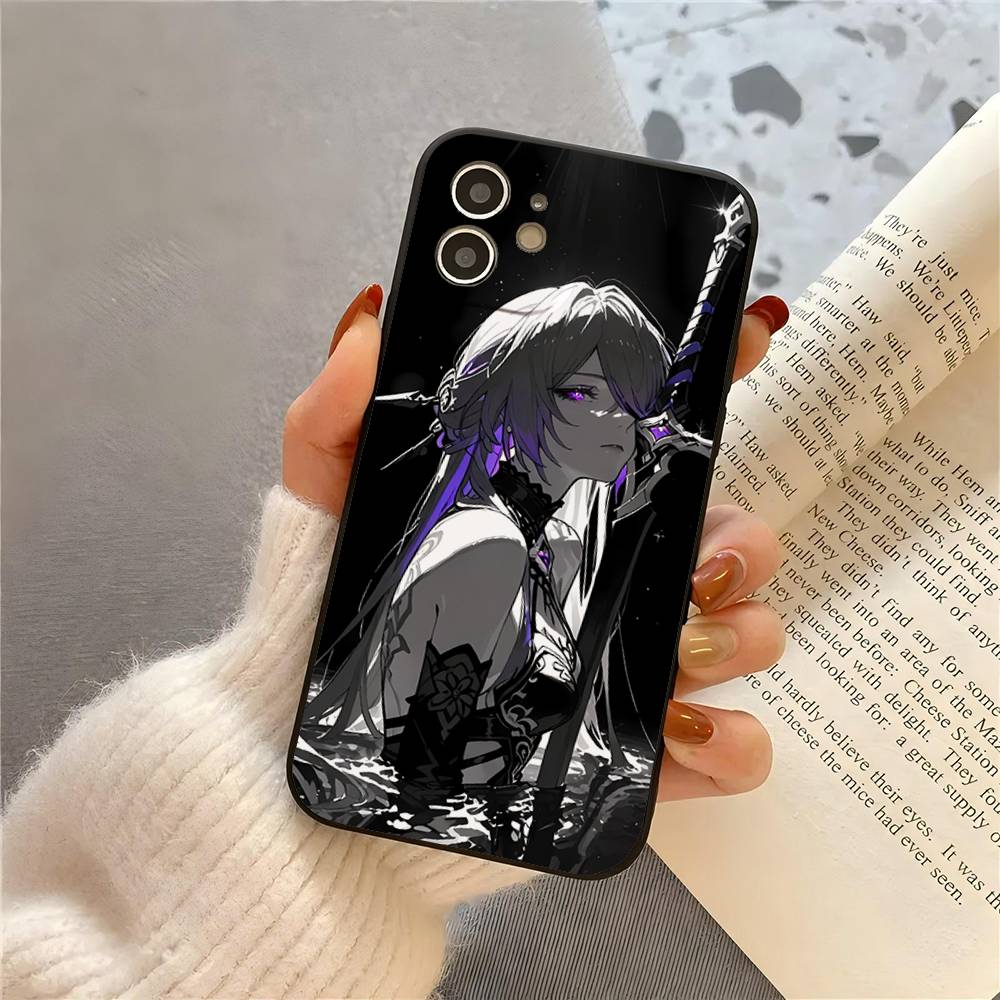 Ашерон Анимированная Игра Honkai Star Rail Чехол для Телефона Для IPhone 17 Air 16 15 14 13 Pro Max 11 12 Черный Силиконовый Чехол