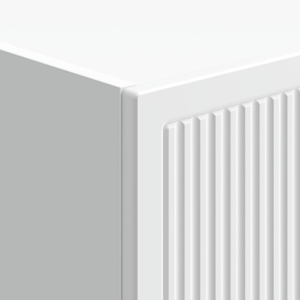 Cabinet Set 2 pcs High Gloss White 34.5 x 33 x 90 cm Particleboard