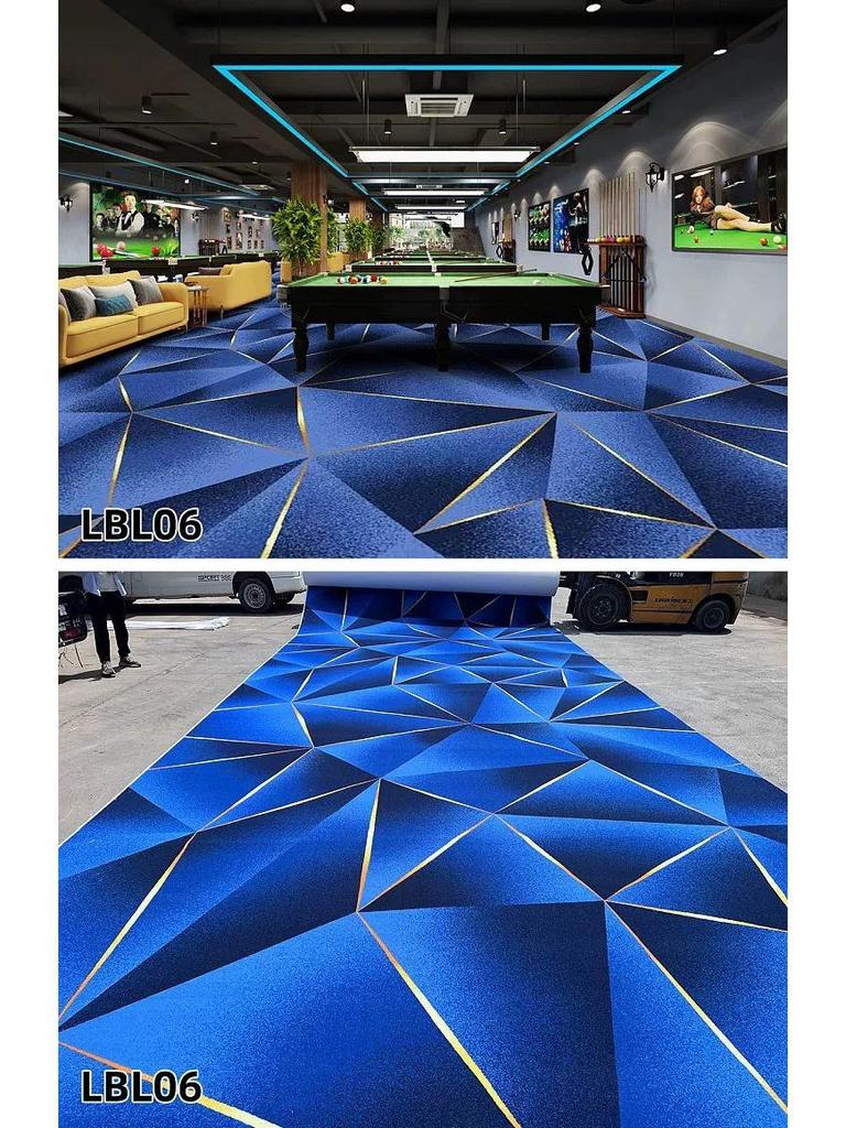 Luxury Fireproof Nylon Billiard Hall Carpet for Hotels - Large Area Print Mat