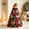 Festive Mantel Ornament DIY Quilted Christmas Tree Kit, 3D Fabric Patchwork Craft Set for Crafting Supplies Beginners, Handmade Tabletop Holiday Decor