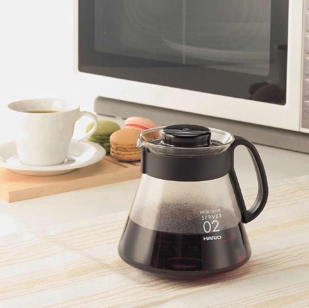 Hario V60 Range Server 600ml For Cups Black Coffee Server Heat Resistant Glass Made In Japan 2~5 XVD-60B