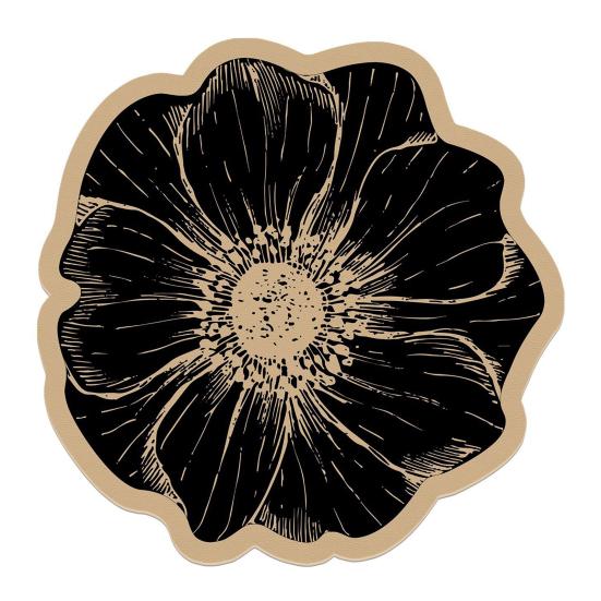 Flower Placemat Dining Table Heat Insulation Mat Absorbent Diatomaceous Earth Decorative Flower Mat for Kitchen Countertop Coffee Table