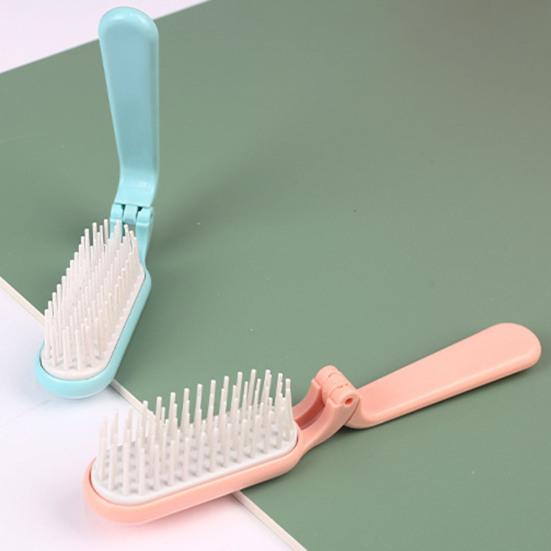 Портативная складная щетка для волос с мягкой щетиной, массаж кожи головы, портативная антистатическая мини-пластиковая расческа для волос, для детей, мужчин и женщин, инструменты для укладки волос, распутывания колтунов