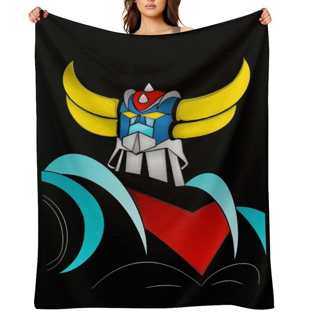 Grendizer, Goldorak Throw Blanket Sofa Quilt Polar Flannel Fabric warm for winter Blankets