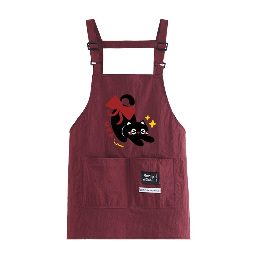 Adjustable Kitchen Apron Cartoon Cooking Smock Cute Catering Work Clothes  for Home Kitchen