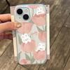 Весенние Товары Цветок Тюльпан Кролик Чехол для Телефона Для iPhone 17 17Air iPhone 13 11 14 12 15 16 Pro Max Матовый Ударопрочный Чехол Funda