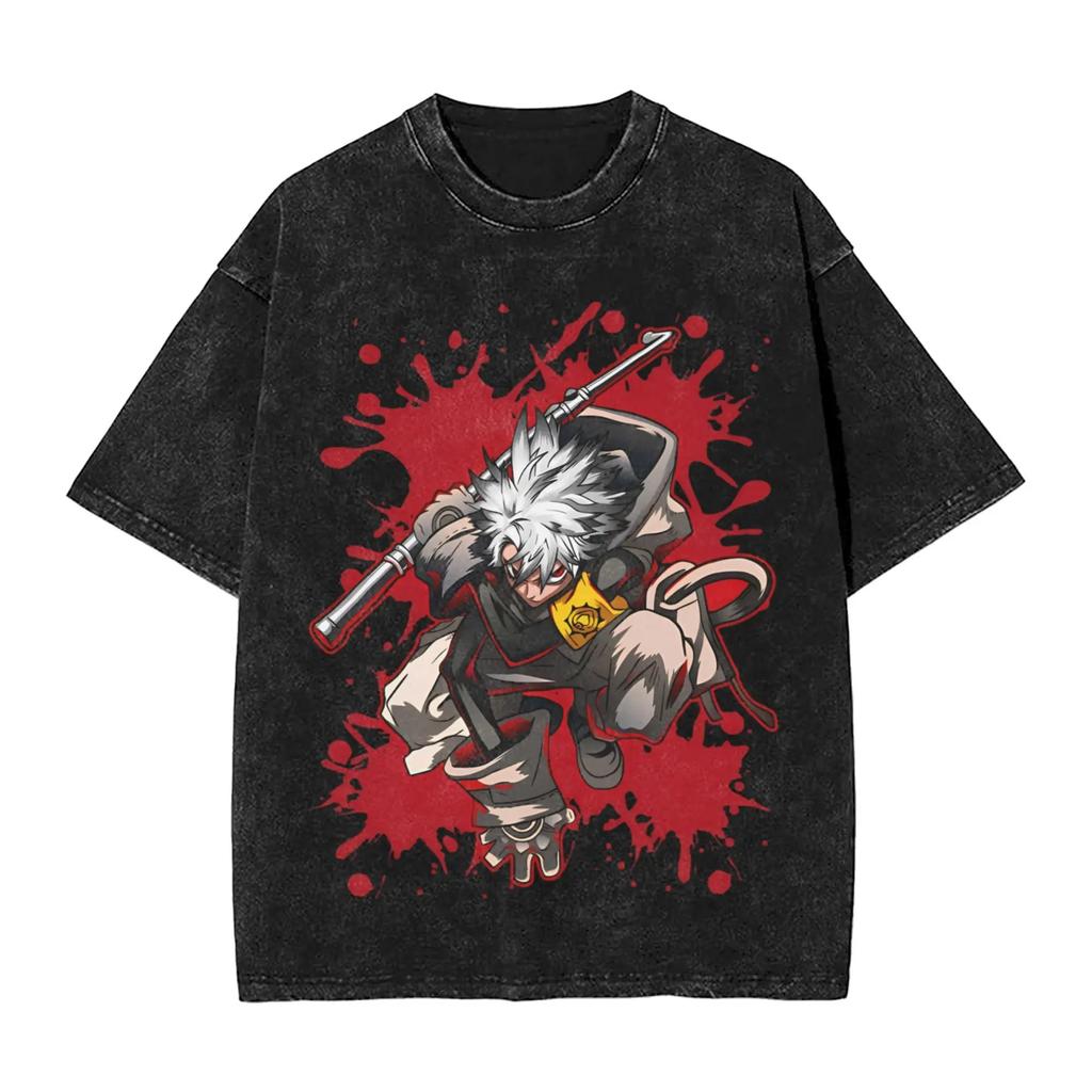 Gachiakuta Washed TShirt Unisexs Oversized YK Short Sleeve Casual Cotton TShirt Beach ONeck Loose Unisex Feamle Clothing Top Tee