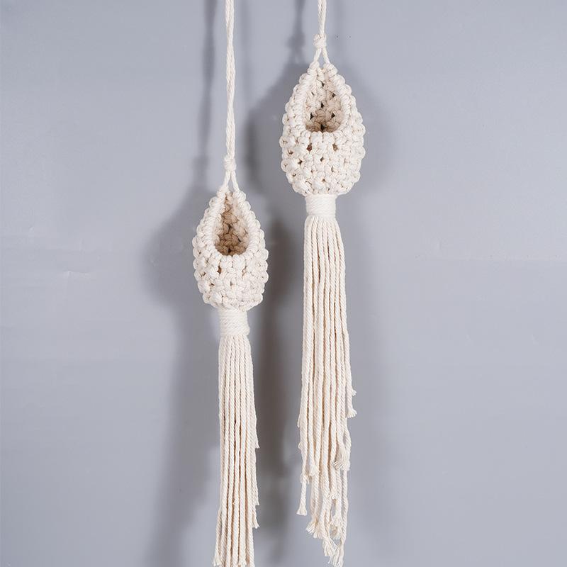 Подвесная корзина ручной работы в форме ананаса, ландшафтный дизайн, хлопковое цветочное кашпо макраме для гостиной, украшения для балкона