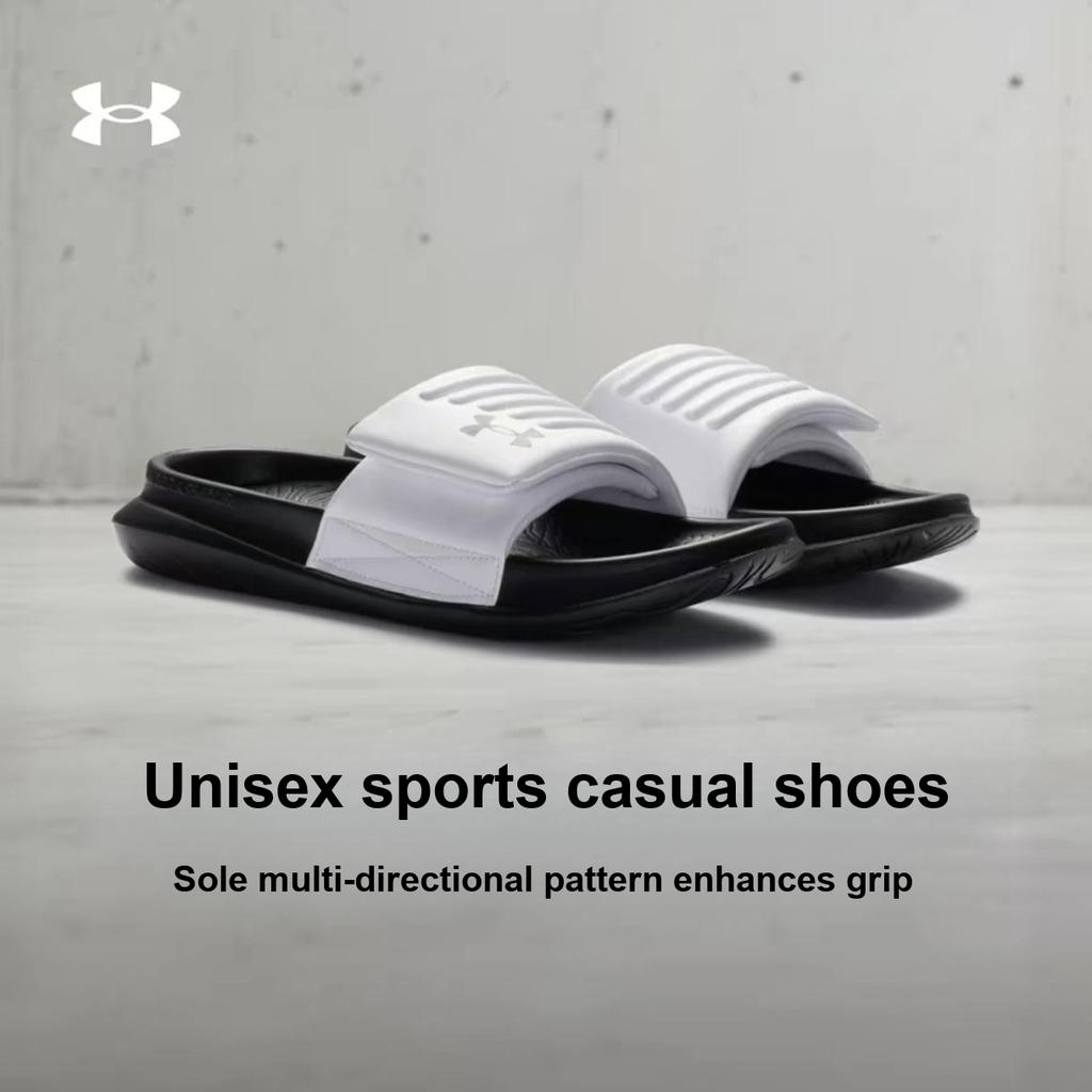 Under Armour Пушистые регулируемые повседневные удобные шлепанцы унисекс Черные 6014037-001