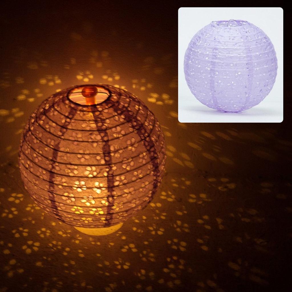 DIY Mid-Autumn Festival Portable LED Lantern Paper Lantern Hollow Lantern Home Path Garden Decor