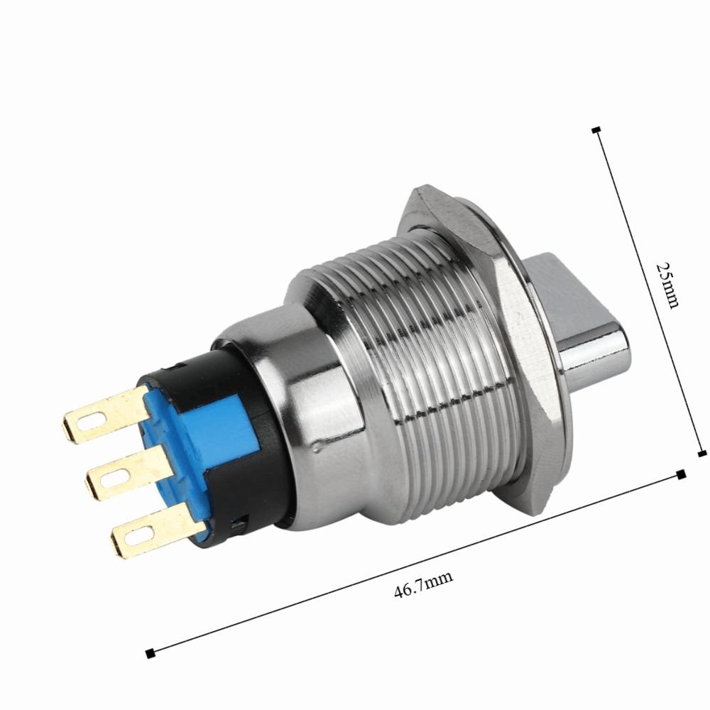 19mm Rotary Changeover Stainless Steel 3 Pin And 2 Level/6 Pin And 3 Level Selector Switch Waterproof Durable
