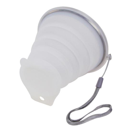 Складной силиконовый стакан для воды Yousheng со шнурком, широким горлышком, герметичный, портативная бутылка для воды с прозрачной крышкой