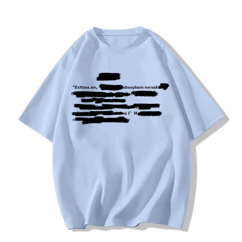 Женская футболка большого размера из чистого хлопка белого цвета с коротким рукавом - Лето 2025 Американский стиль свободного кроя