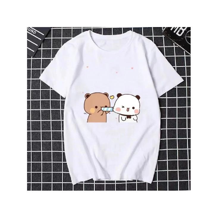 Bubu Dudu Print T Shirt Funny Anime Women Crew Neck Top Comic Manga Unisex Summer Clothes Women Clothes