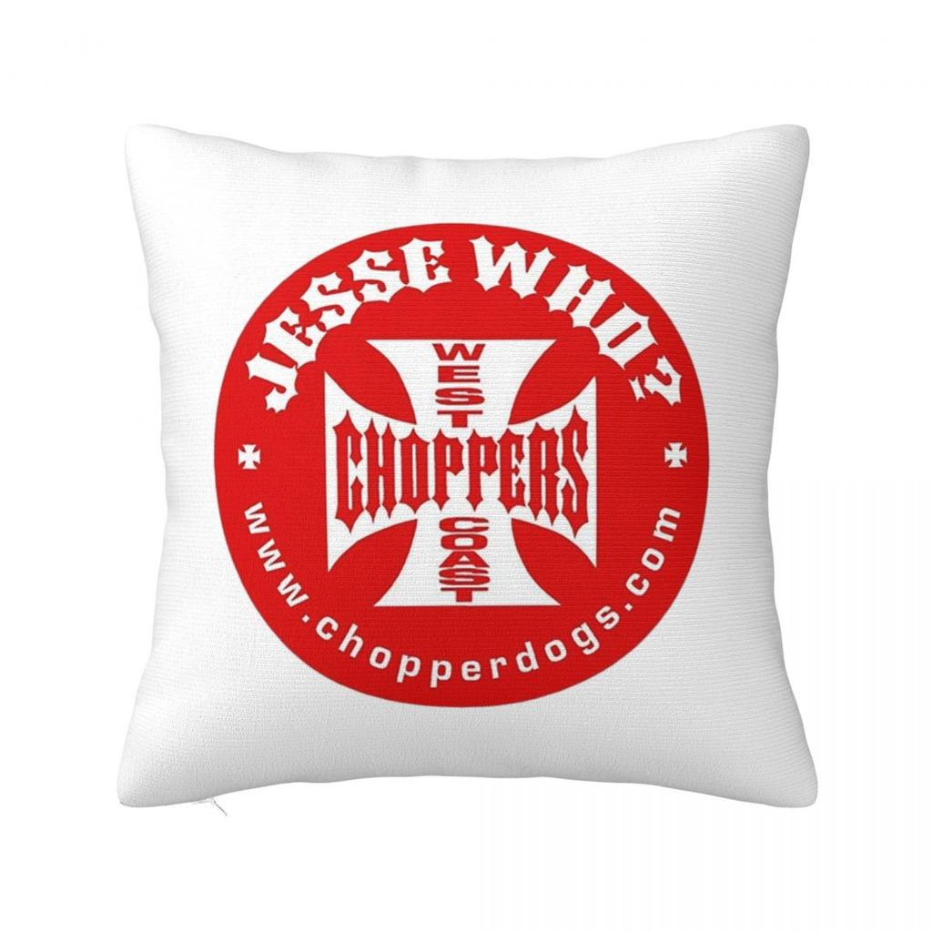 Personalized West Coast Iron Cross Choppers Square Pillowcase Cushion Cover Pillow Case Throw Pillow Cover for Home Sofa