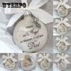 Personalised Memory Bauble Christmas Gifts Balls Angel In Heaven Ornament Commemorate Ornaments of Mom Dad Son Grandma Grandpa Brother