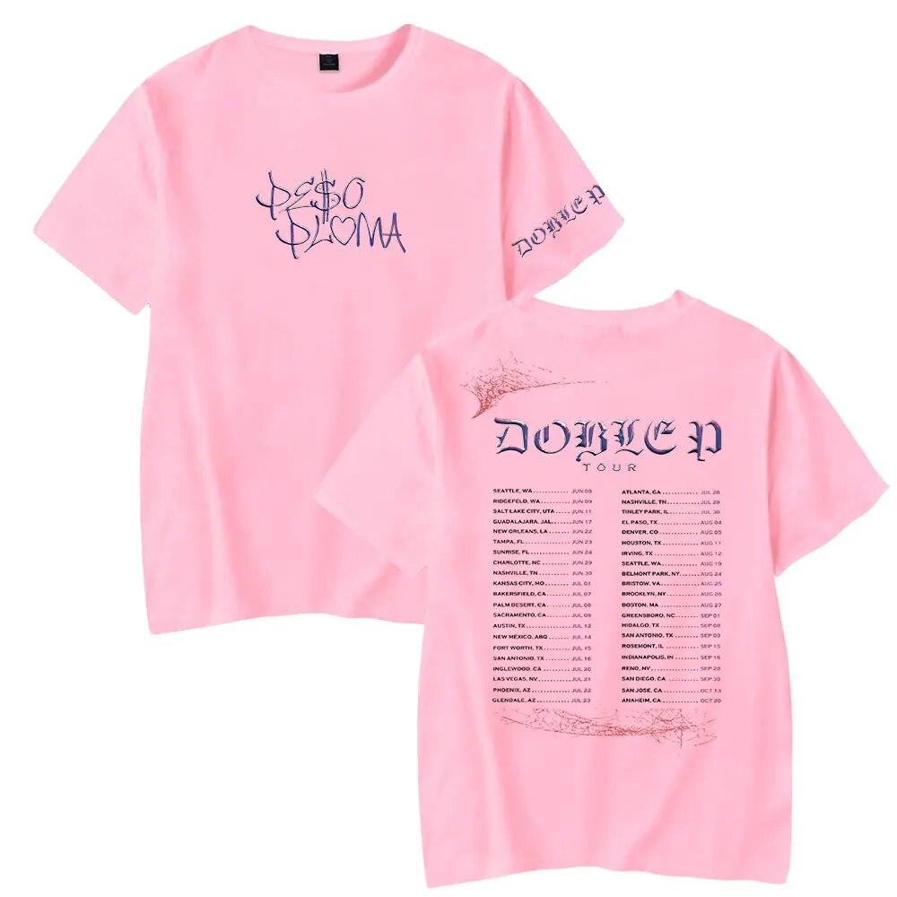 Футболка Peso Pluma Spider 2023 Doble P Tour, модная уличная одежда с круглым вырезом и короткими рукавами, женская футболка унисекс, одежда в стиле хип-хоп, унисекс