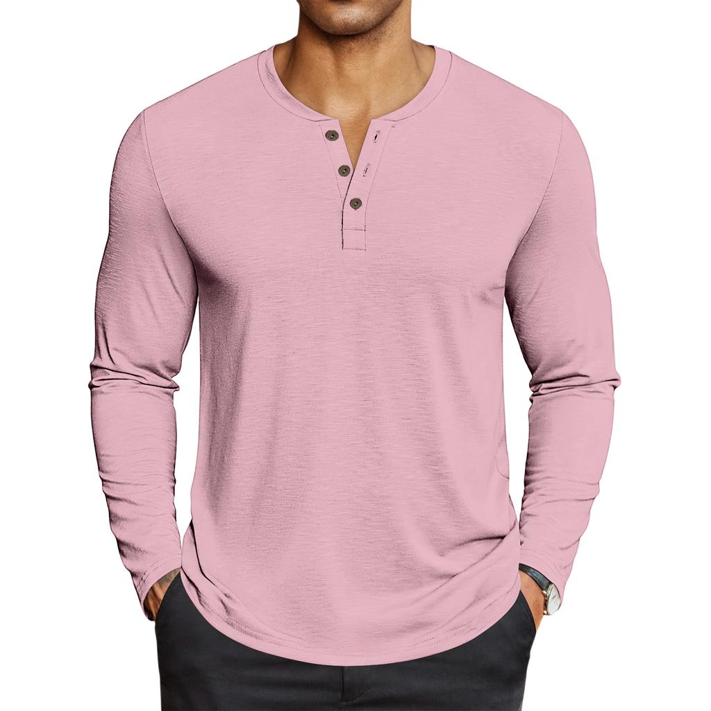 Мужской повседневный однотонный оверсайз топ с длинным рукавом