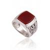 Natural Red Onyx Gemstone Men's Ring, 925 Sterling Silver Ring, Mens Signet Ring, Boho Statement Ring, Gift For Men