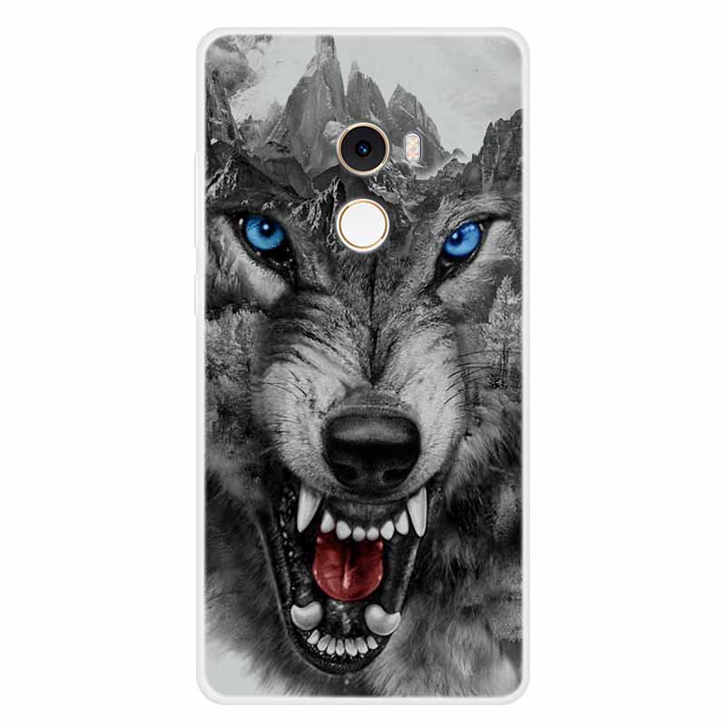 For Xiaomi Mix 2 Case Luxury Soft Silicone Back Cover Case For Xiaomi Mi Mix2 MDE5 Coque TPU Cartoon Bumper Funda Cute Shell