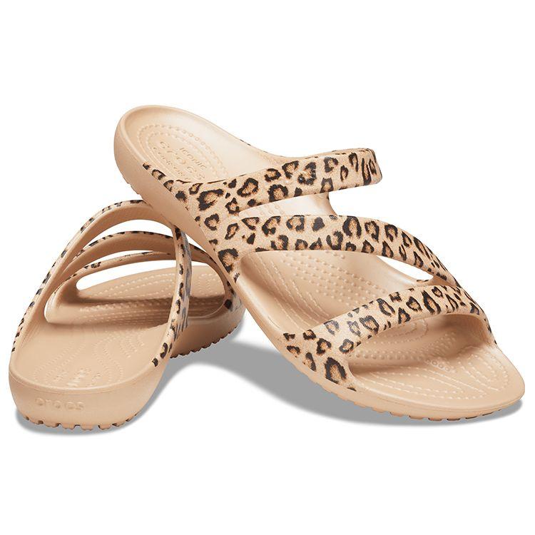 Crocs Kadee II Уличные спортивные тапочки Женские тапочки Леопардовый принт 206894-90L