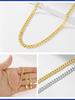 PROSTEEL Curb Chain Necklace, 18K Gold Plated and 925 Silver, Thin, Hypoallergenic, Simple, Stylish, Unisex [5mm Wide, 60cm]