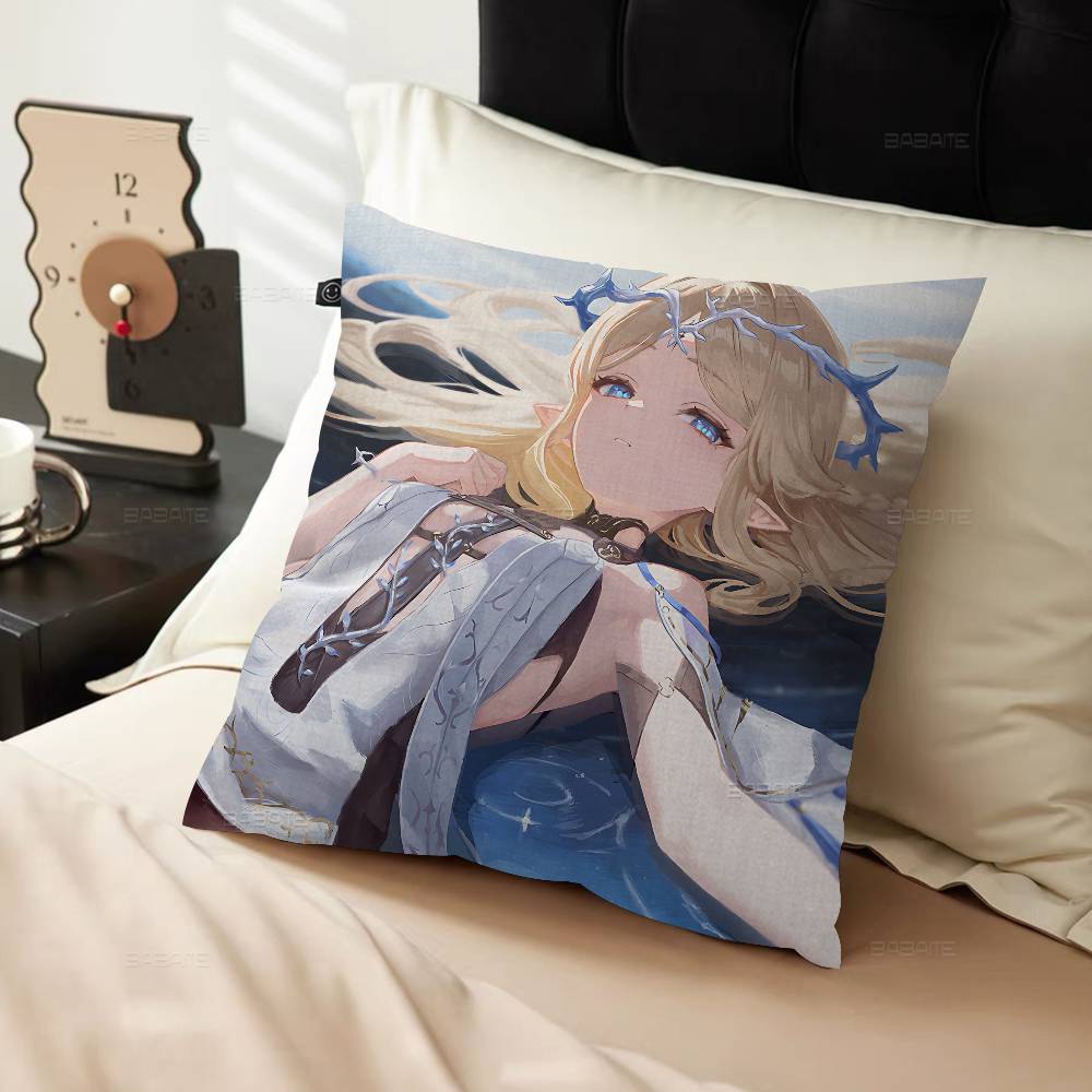Wuthering Waves Cartethyia Pillow Covers Cartoon Sofa Decorative Home Double-sided Printing Short Plush Cute Cushion Cover