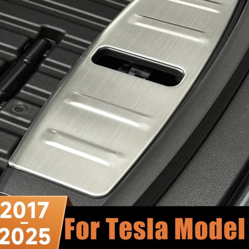 Car Front Trunk Protection Door Sill Bumper Panel 3d Trims For Tesla Model 3 2017 2018 2024 2025