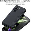 Однотонный кожаный чехол-подставка для Samsung Galaxy Z Fold 5, ультратонкий, защитный чехол-оболочка-мембрана, полная защита от падений