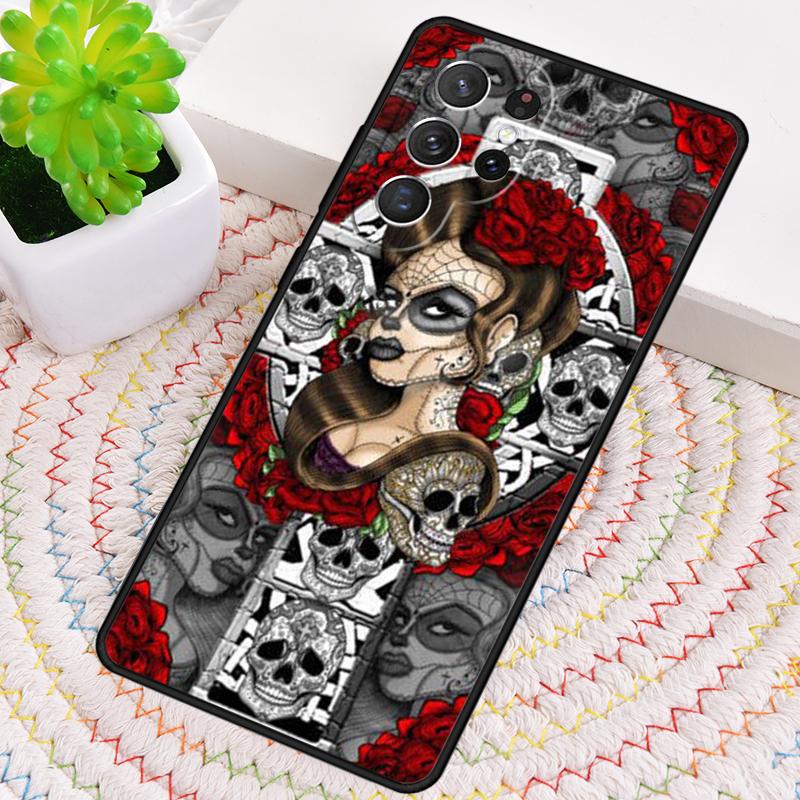 Cute Day Of The Dead Skull Owl Phone Case for Samsung Galaxy note 10 pro S26 Ultra S23 S24 FE S25 S21 S22 PLUS shockproof Cove