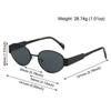 Summer Oval Sunglasses Metal Frame Classic Shades Fashion Eyewear  for Women & Men