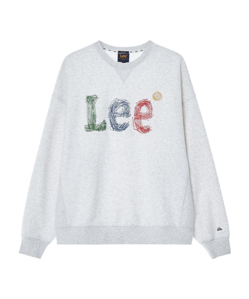 LEE Stitch Embroidered Logo Sweatshirt Light Gray