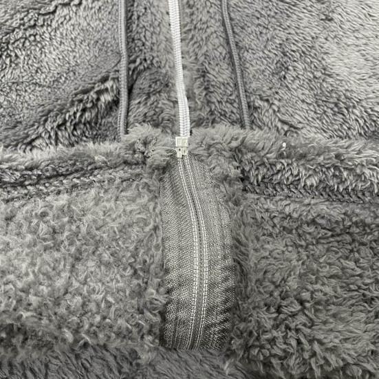 Women's Winter Padded Warm Double-sided Fleece Sweatshirt Loose High Neck Temperament Jacket