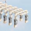 Heavy Duty Multi-Clip Drying Rack Stainless Steel Windproof Clothing Rack Laundry Hanger  Outdoor