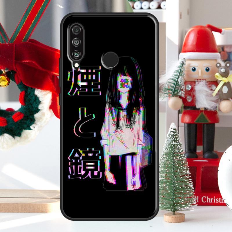 ГРУСТНАЯ ЯПОНСКАЯ АНИМЕ ЭСТЕТИКА Для Huawei Nova 12i 11i 8i 12s Y73 Y72 Y61 Y91 Y90 Y70 Y60 9 10 SE P60 Pro P30 P40 Lite Чехол