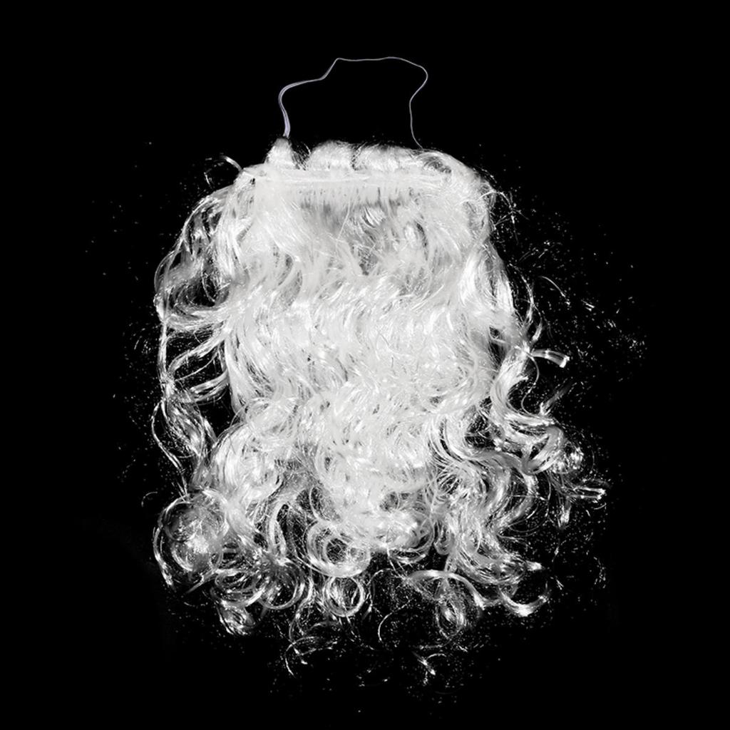 Борода Санта-Клауса Кудрявая Пушистая Костюм Взрослые/Дети Рождественское Выступление Санта Поддельные Белые Усы Руль для Косплей Вечеринки